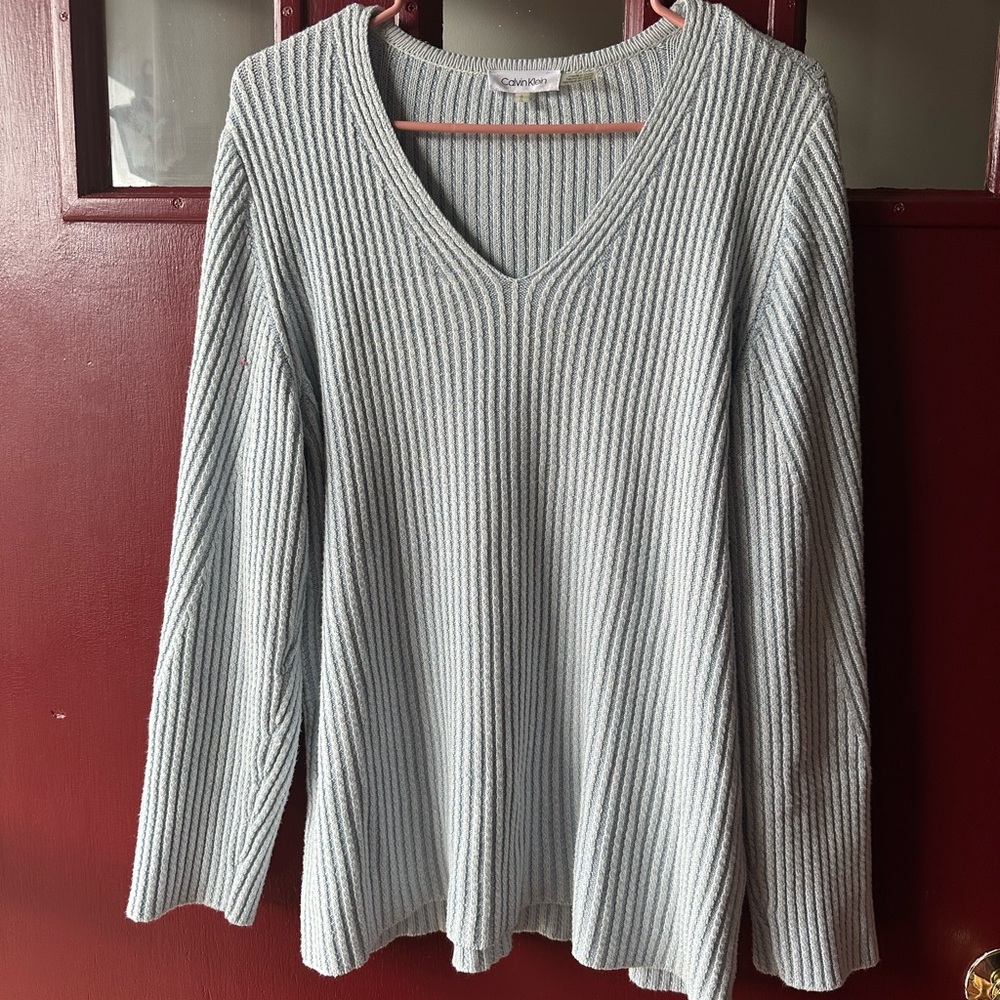 Calvin Klein V-Neck Ribbed Sweater